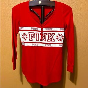 Pink Red Long Sleeve Top